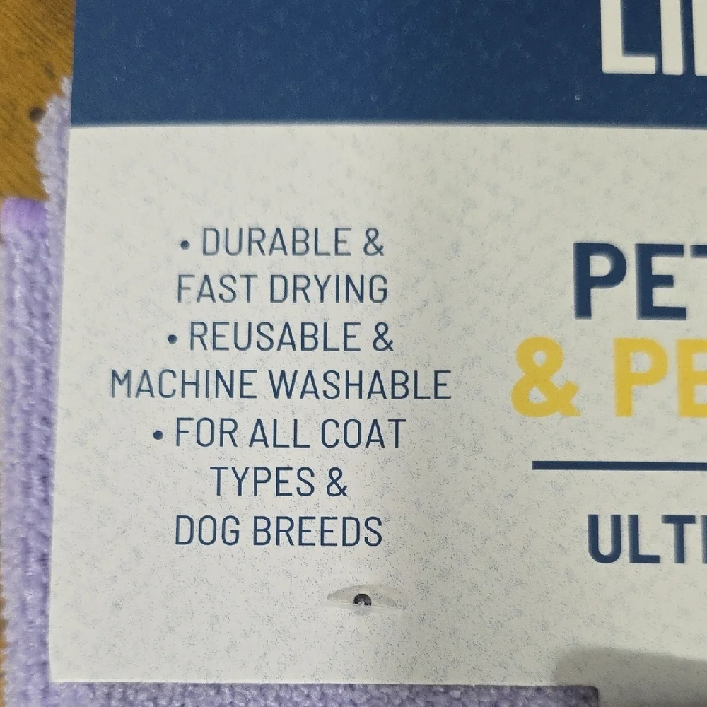 NWT Life is Good Pet Drying Towel & Grooming Mitt Set - Lavender Daisy
